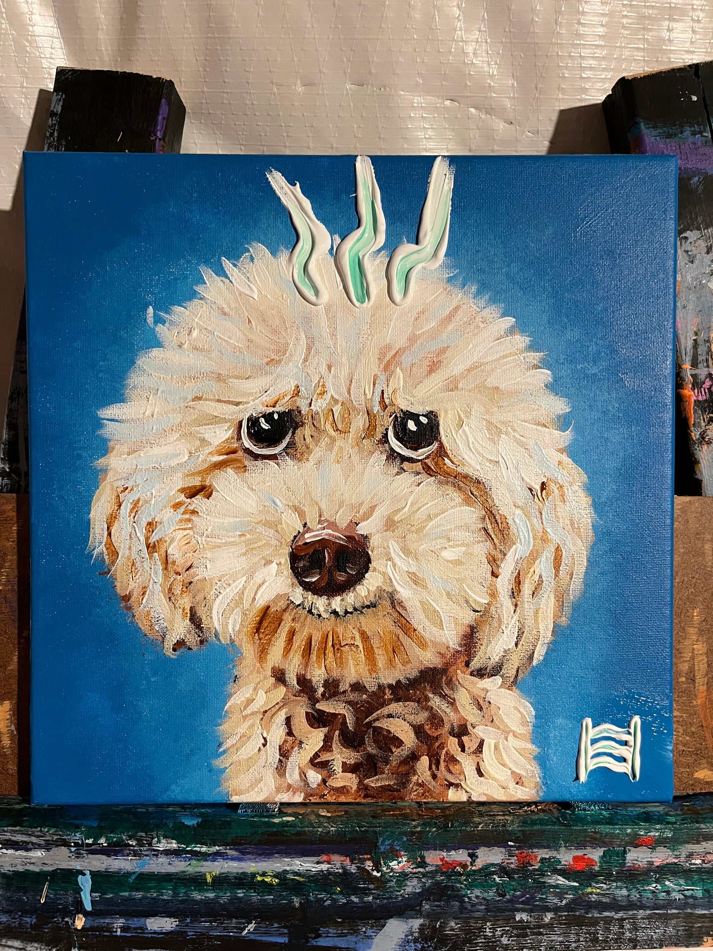 Cotton Ball Lou (12” x 12”)