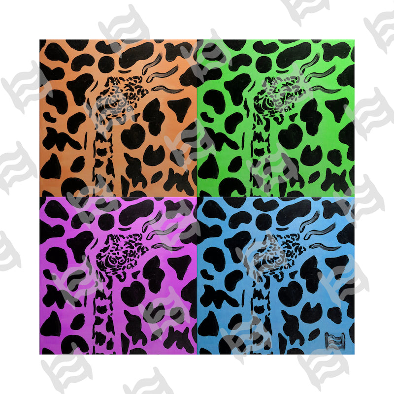 Jirafa Rafa Tiled (Giclee Print)