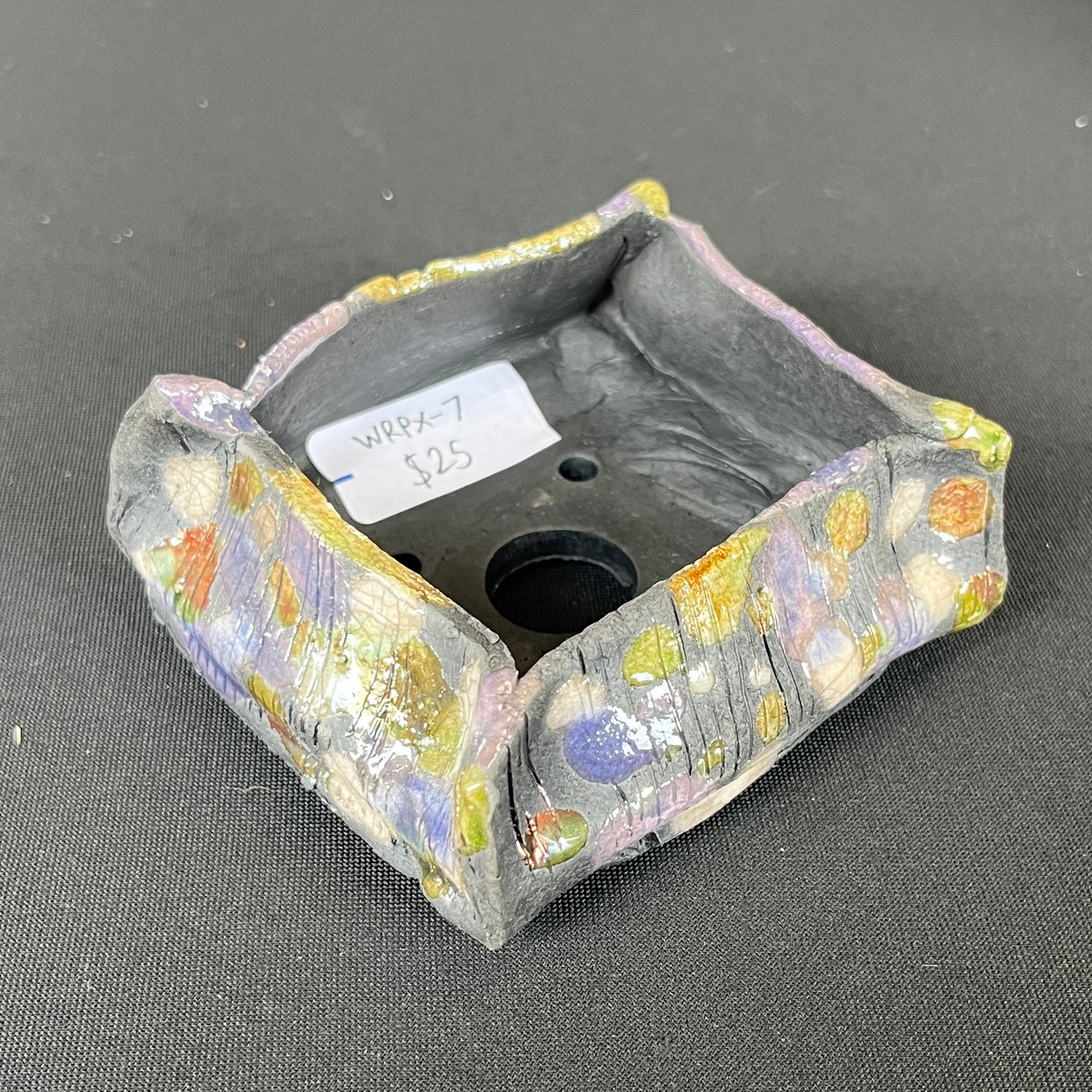 Raku Succulent/Bonsai Pot #7 (No Plant)