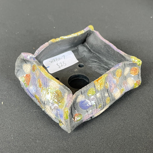 Raku Succulent/Bonsai Pot #7 (No Plant)
