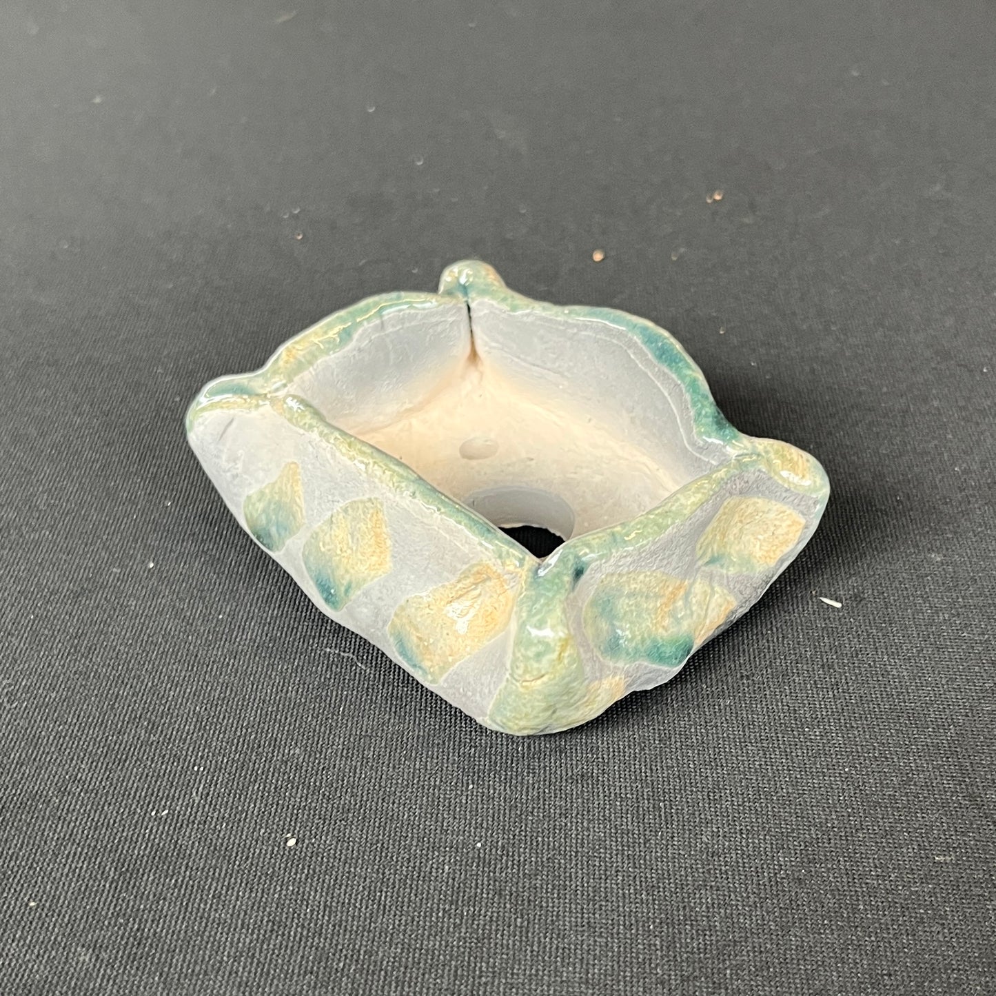 Raku Succulent/Bonsai Pot #14 (Planted)