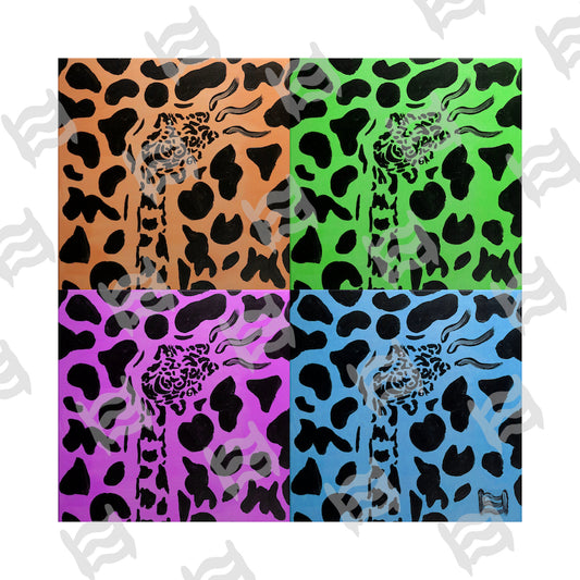 Jirafa Rafa Tiled (Giclee Print)